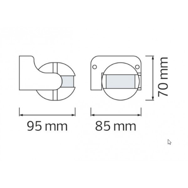 Датчик руху + сутінковий LINEA 1000W 220-240V IP44 180 градусів. 95х85х70мм білий