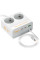 Мережевий фільтр HOCO AC28A на 2 розетки + 1 USB + 3 USB-C, 45W, 220В, кабель 2м, White, Box