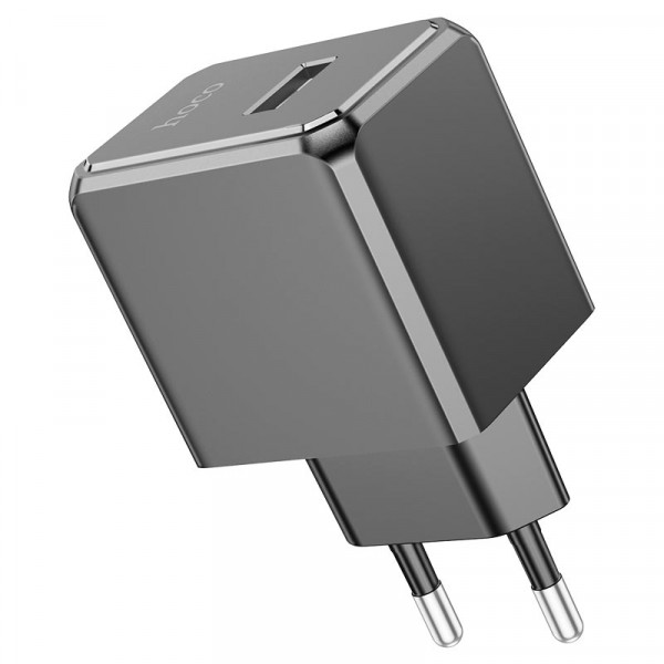 Набір СЗУ HOCO CS11A+ кабель Lighting, 1xUSB, 2.1A, кабель 1м, Black, Blister