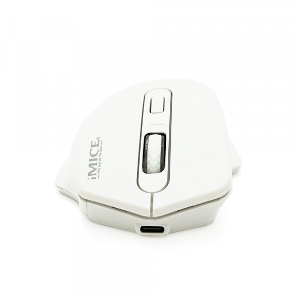 Миша бездротова iMICE G-1800, 4 кнопки, 800/1200/1600 DPI, 2.4Ghz 10м, Windows XP/Vista/Win7/8/10 Mac OS X, Rechargeable, White, COLOR BOX
