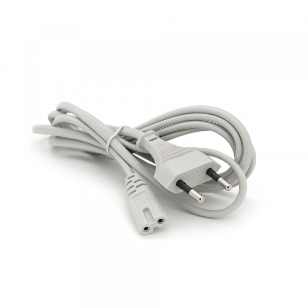 Кабель живлення 1.8m, 0.75mm, PC-184/2 CEE7/16-C7 2 pin (для побутової техніки), Gray, OEM Q500