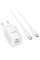 Набір СЗУ HOCO C149A СЗУ+ кабель Type-C/Type-C, 1xUSB-C+1xUSB, PD30W+QC3.0, кабель 1м, White, Box