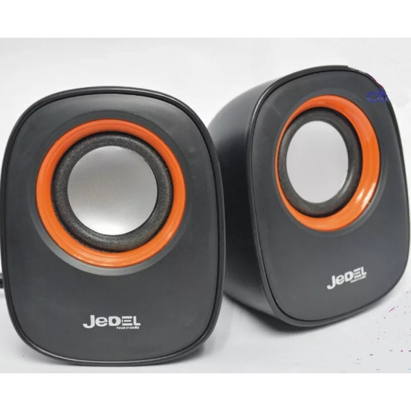 Колонки 2.0 JEDEL JD-M600 (Q-106) USB+3.5mm, 2x3W, 90Hz-20KHz, з регулятором гучності, Black/Red, BOX, Q50