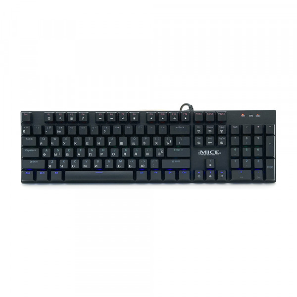 Клавіатура iMICE GK600 USB, довжина кабелю 100см, (Eng/Укр/Рус), Black, 104к