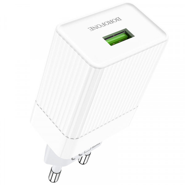 Набір BOROFONE BA47A СЗУ 1xUSB+ кабель Type-C/USB, 3A, 1м, White, Blister