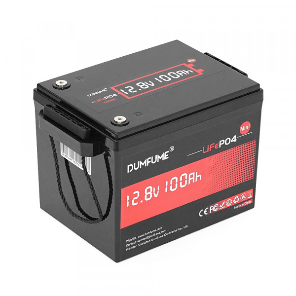 Акумуляторна батарея Dumfume MINI MAX LiFePO4 12,8V 100Ah 1280Wh, in10A/out20A, ( 150 x 95 x 85) , 10kg Q1