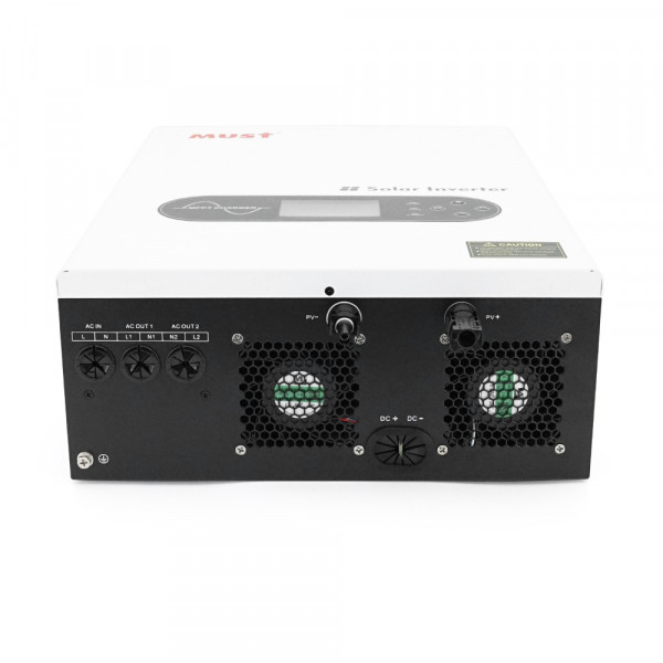 Гiбрiдне ДБЖ  MUST PV18-8048PRO II, 8000W, 48V, PV 2*4000W, ток заряда 1-120А, 160-275V, MPPT (120А, 90-430 Vdc), 425*527*145 мм