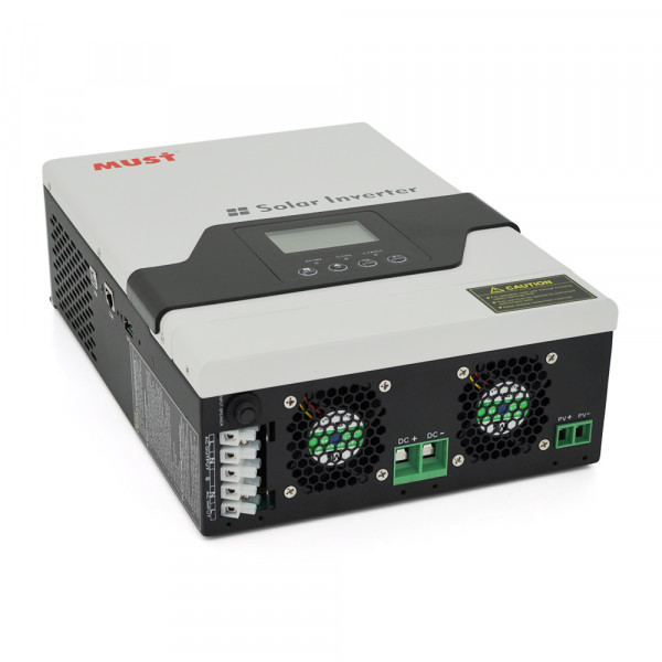 Гiбрiдний ДБЖ  MUST PV18-1012VPM II, 1000W, 12V, ток заряда 10/20A, 160-275V, MPPT (45А, 105 Vdc)