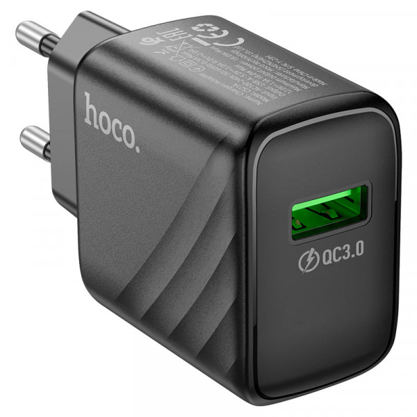 СЗУ HOCO CS21A, 18W, 1xUSB, QC3.0, Black, Box