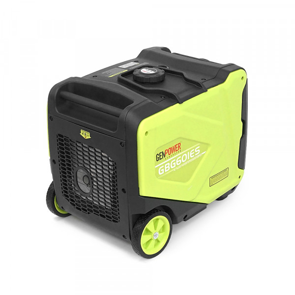 Генератор інверторний Бензиновий Genpower GBG 60IES 4.8kW (6kVA), однофазний, 230V, 50Hz, DC12V. об'єм 15.0л. витрата 0,374Lt/kWt.стартер, АКБ у комплект не входить, 465*445*505mm. 30кг.