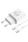 Набір СЗУ HOCO N22+кабель Type-C/Type-C, 1xUSB-C, PD25W, White, Box