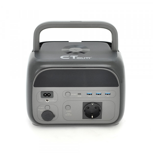Power station CTOLITY AP400  APP Control, 400W, 345Wh LiFePO4, MPPT 150W max, DC12V-5A, 2хAC 220, 3xUSB-18W, 1хUSB-C(22W), wireless 15W, Fast charge 60min, 177×205×177mm, 5kg