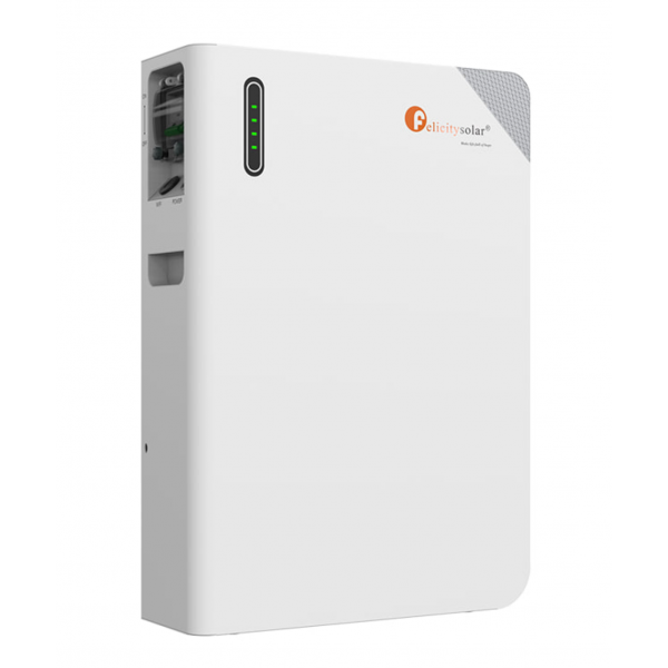 Аккумулятор FelicityESS LiFePO4 FLB48100WG1-H (Heating) 51.2V 5.12kWh. BMS 100А, до 32 parallel, CAN/RS485, IP65. 650x450x174 мм. 48.5 кг.