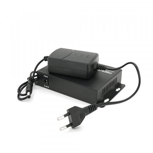 4х портовий медіаконвертор ONV-0110S-SCX-S4-A, 4*100М RJ45 + 1*SC порт (1310/1550nm, 20km)