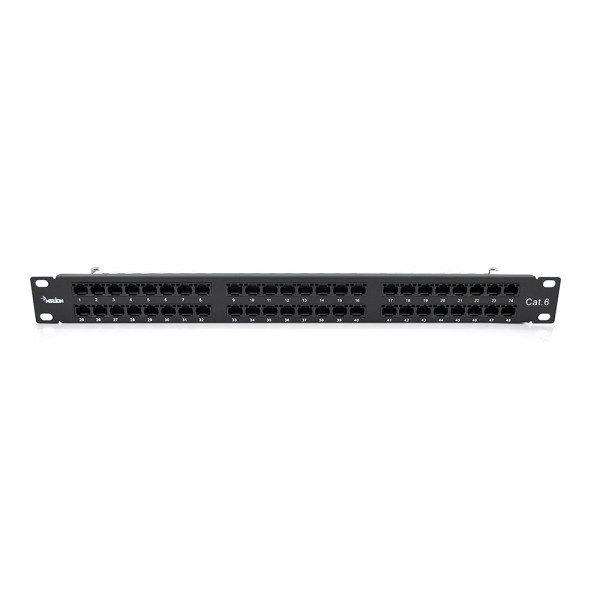 Патч-панель Merlion 48 портiв UTP DUAL кат 6 19 "1U НЕ екранована чорна Q10
