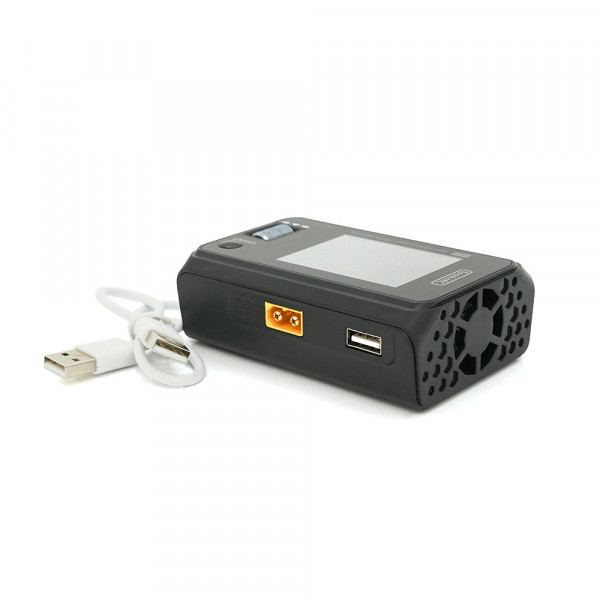 Зарядний пристрій ToolkitRC M6D, 2 канали, 500Вт, тип АКБ LiPo, LiHv, Li-ion, NiMh, LiFe, Pb, USB, роз'єм XT60, вхід 7-28В, вага 220г, без БП