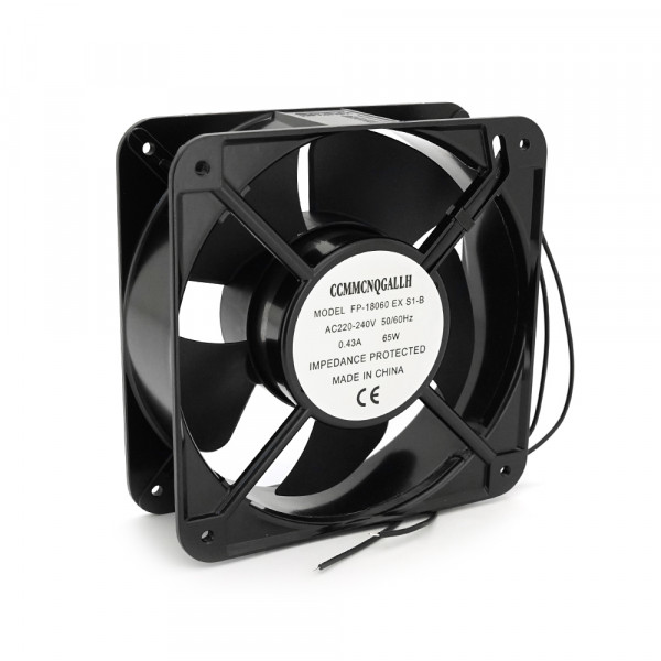 Кулер для охолодження серверних БП CCMMCNQGALLH DC sleeve fan 2pin під паяння - 180*180*60мм, 220V/0,43A, 2600об/хв, 65W