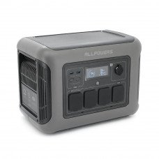 Power station ALLPOWERS R1500 LITE APP Control, Wi-Fi, Bluetooth, 1600W, 1056Wh LiFePO4 3500Cycles, MPPT 650w max, CAR port, DC12/24V, 4хAC 220V, 2xUSB-TYPE-C 100W, 2xUSB-A 18W, XT60, wireless 2*30W, Fast charge 60min, 413×312×265mm, 16,7kg