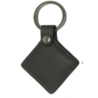 Безконтактний брелок IC MIFARE 13,56 МГц(MF-Leather ) у шкіряному чохлі, колір сірі