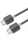 Кабель HOCO HDMI-HDMI 4Kx2K Ultra HD, 2m, v2,0, круглий Black, конектор Black, Blister