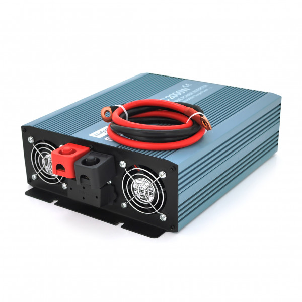 Інвертор напруги Mexxsun MXS-2000, 24V/220V, 2000W з модифікованою синусоїдою, 2 Shuko, клемні дроти, Q4