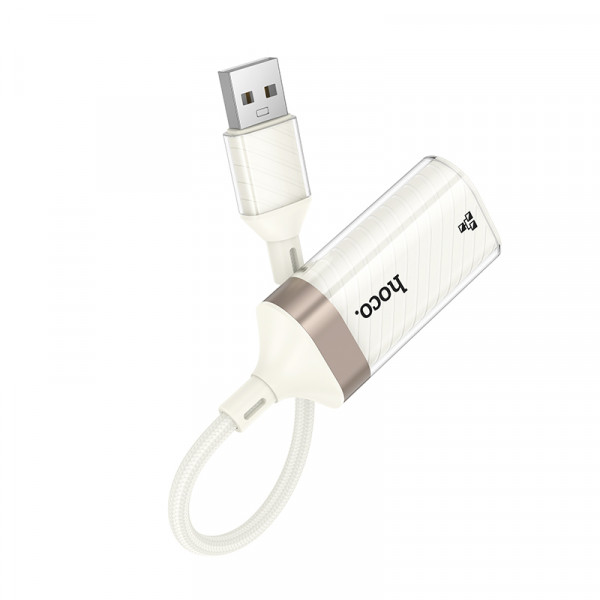 Контролер HOCO UA41 USB 2.0 to Ethernet - Мережевий адаптер 10/100Mbps, White, BOX
