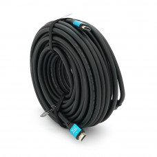 Кабель Merlion HDMI-HDMI 4Kx2K Ultra HD, 25.0m, v2,0, круглий Black, коннектор Blue, Blister-box, Q10
