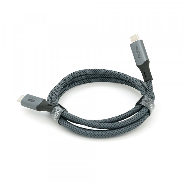 Кабель VEGGIEG V-U409, Type-C(Male) to Type-C(Male) PD cable, 240 Вт, струм 5 А, 40Gbps, Gray, довжина 1м, Box