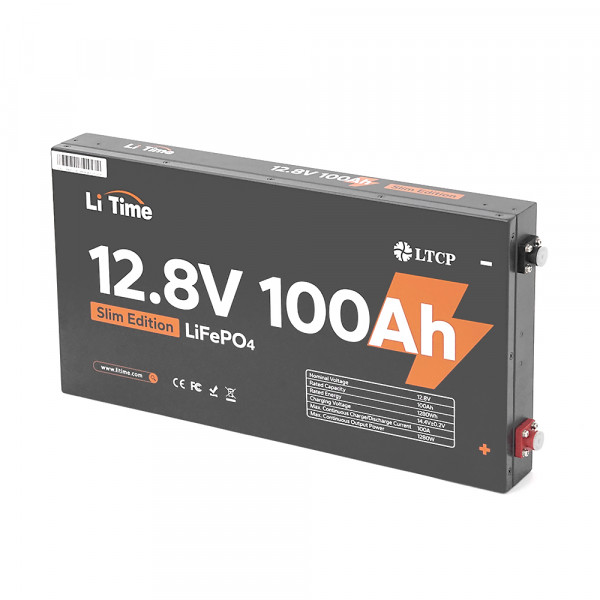 Акумуляторна батарея Li-TIME LiFePO4 12.8V 100Ач 1280Wh METAL CASE