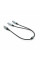 Перехідник VEGGIEG V-K204, 1/Type-C(Male) to=> 2/Jack 3.5mm(F)(навушники + мікрофон), Black/Silver, Box