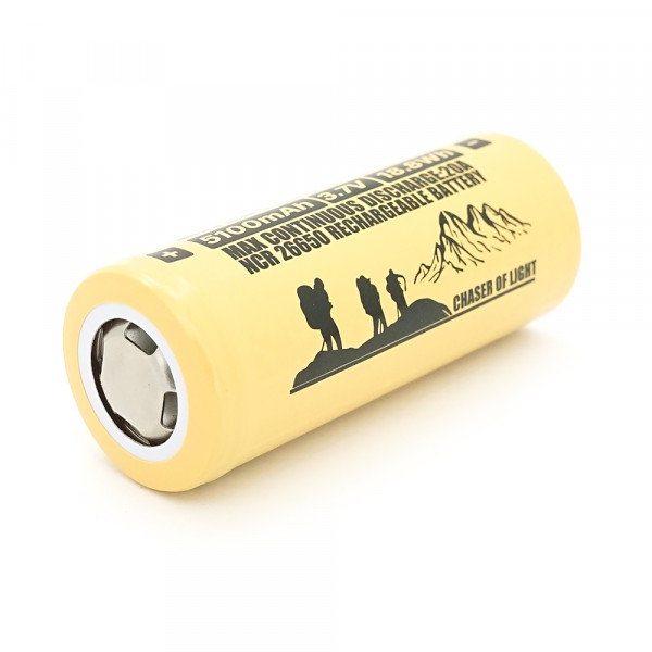 Акумулятор 26650 Li-Ion LiitoKala Lii-51S, 5100mAh (5100-5500mAh), 20A, 18.8Wh, 3.7V (2.75-4.2V), кремовий, 65.5mm x 26.8mm, ціна за 1 шт
