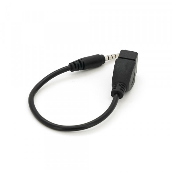 Перехідник USB2.0(F)=> Jack 3.5(M) Stereo, 0,3м, Black, OEM