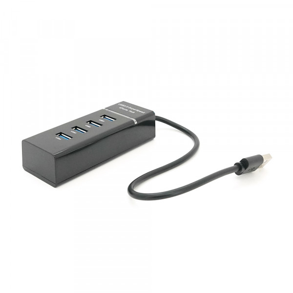 Хаб USB 3.0 UH-303, 4 порту, підтримка до 1TB, Black, Blister