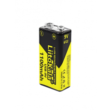 Акумулятор LiitoKala 9V/1100mAh, крона, Type-C вихід, NiMH Rechargeable Battery, 4 штуки в блістері ціна за штуку