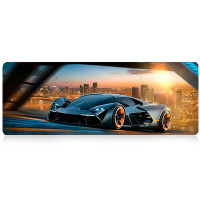 Килимок 300*700 тканинний Lamborghini з боковою прошивкою, товщина 2 мм, Black, Пакет