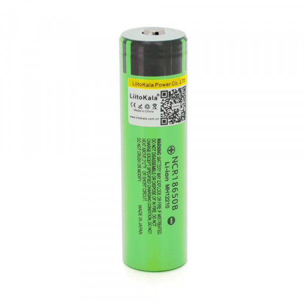Акумулятор 18650 Li-Ion LiitoKala Lii-34B-JT, 3400mAh (3200-3400mAh), 3.7V (2.75-4.2V), Green, PVC BOX