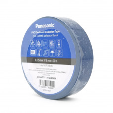 Ізолента ПВХ PANASONIC 0,125мм * 18мм * 20м (синя), діапазон робочих температур: від 0 ° С до + 90 ° С, Вогнестійка, 8 штук в упаковці, ціна за штуку