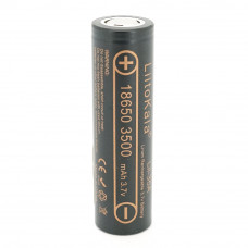 Акумулятор 18650 Li-Ion LiitoKala Lii-35A, 3500mah (3550-3650mah, 3.7V (2.75-4.2V), Black, PVC BOX Q2,  цiна за 1 шт