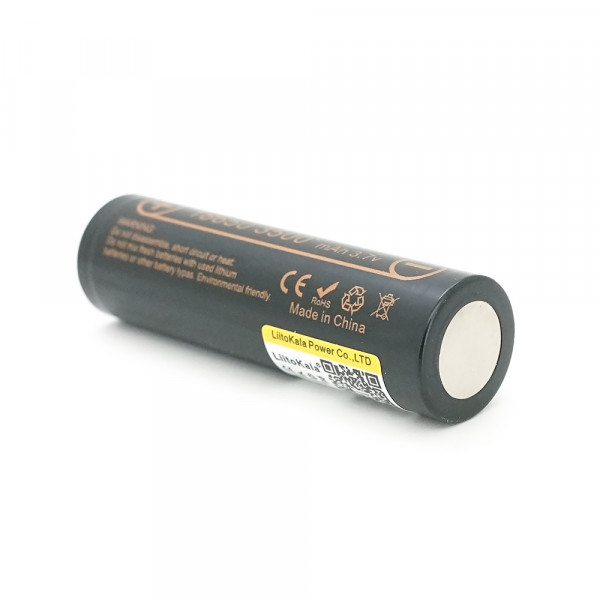 Акумулятор 18650 Li-Ion LiitoKala Lii-35A, 3500mah (3550-3650mah, 3.7V (2.75-4.2V), Black, PVC BOX Q2,  цiна за 1 шт