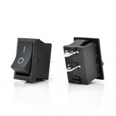 Перемикач ON-OFF KCD1-101, 250VAC/6A, 2 контакти, Black, Q200