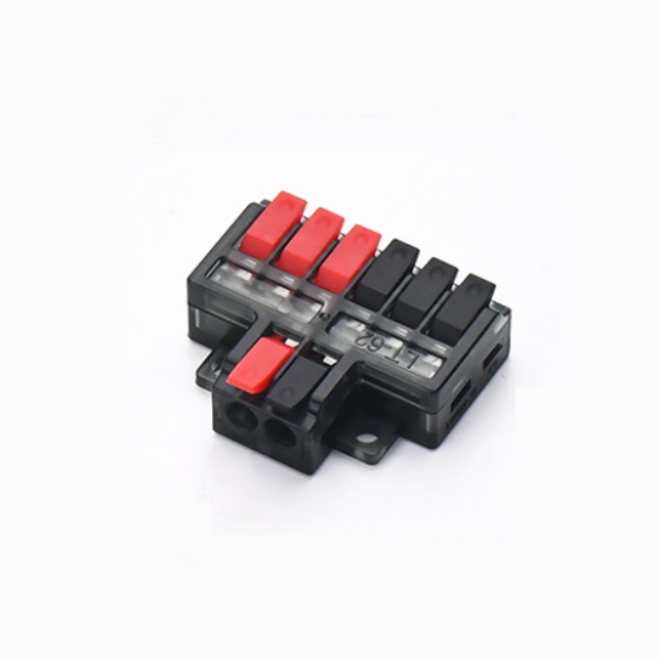Клема з натискними затискачами 6на2-провідна LT-62, 1/3-pin, 250V, 32A, 0.2-4mm2, 14,5/36*30*11mm, сіра
