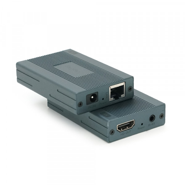 Активний VEGGIEG V-HE120 HDMI 2*1 конвертер 120m, HDMI 1080P, LAN CAT 5E/6At, Grey, Box