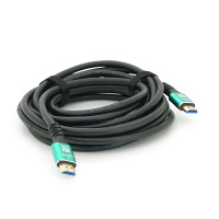 Кабель Merlion HDMI-HDMI 8K Ultra HD (7680x4320P), 5.0m, v2,1, круглий Black, коннектор Blue, Blister-box, Q50