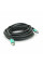 Кабель Merlion HDMI-HDMI 8K Ultra HD (7680x4320P), 5.0m, v2,1, круглий Black, коннектор Blue, Blister-box, Q50