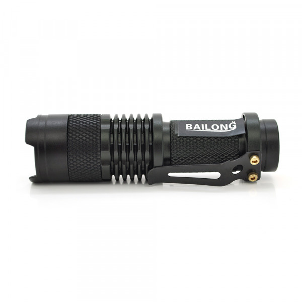 Ліхтарик Bailong BL-8468, Cree Q5, 1 режим, Zoom, корпус-алюміній, водостійкий, ударостійкий, АА акумулятор, зарядка 1 * АА, 92 * 25mm, BOX