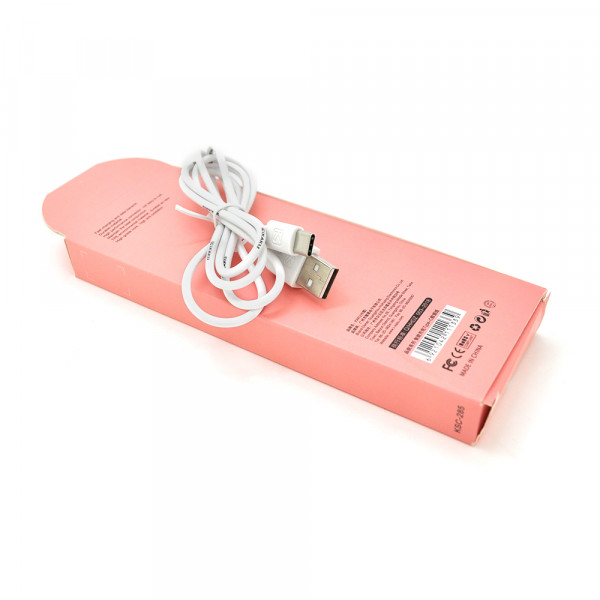 Кабель iKAKU KSC-285 PINNENG charging data cable series for Type-C, White, довжина 1м, 2,4А, BOX