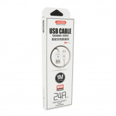 Кабель iKAKU KSC-060 SUCHANG charging data cable series for micro, White, довжина 1м, 2,4А, BOX