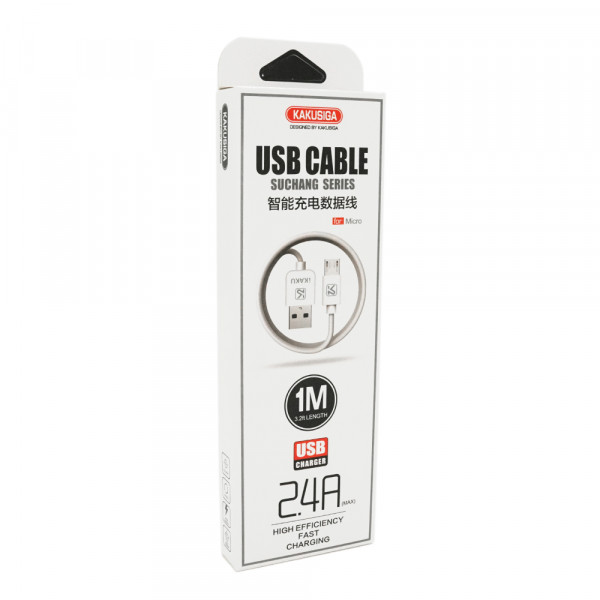 Кабель iKAKU KSC-060 SUCHANG charging data cable series for micro, White, довжина 1м, 2,4А, BOX