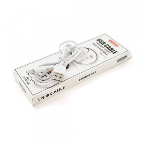 Кабель iKAKU KSC-060 SUCHANG charging data cable series for iphone, White, довжина 1м, 2,4А, BOX