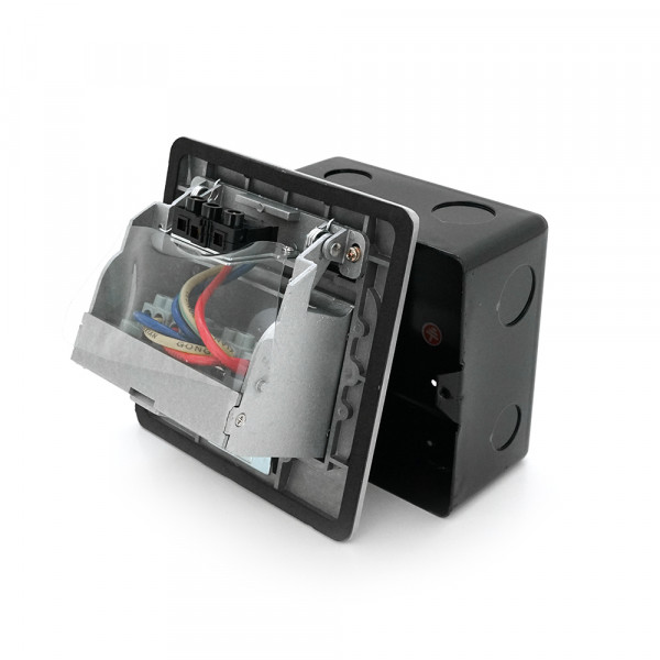 Розетка подвійна напольная висувна із заземленням J28L, Input: AC 100-250V 16A, White